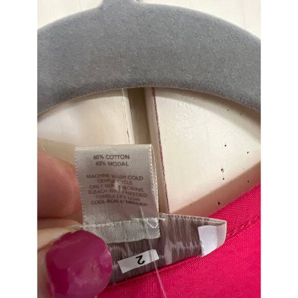 NWT Loft size SP small petite bright pink stretch knit dress - Picture 3 of 3